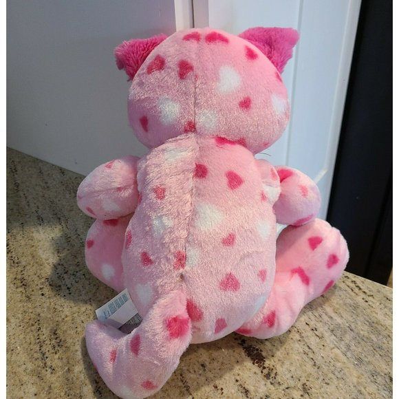 BuildABear Toys Build A Bear Huggable Hearts Pink Kitty Plush Toy